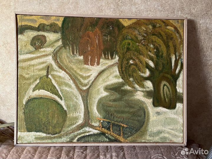 Картина маслом в стиле примитивизм