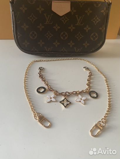 Сумка Louis Vuitton цепочка и брелок