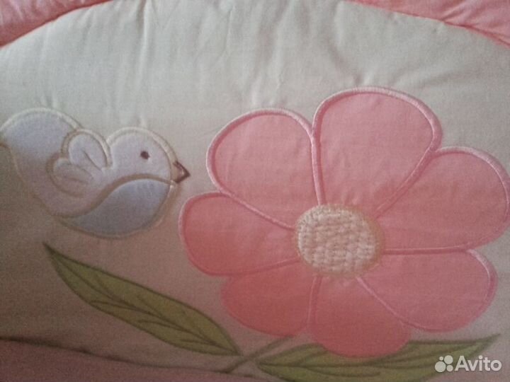 Бортики в кроватку+ такой же балдахин