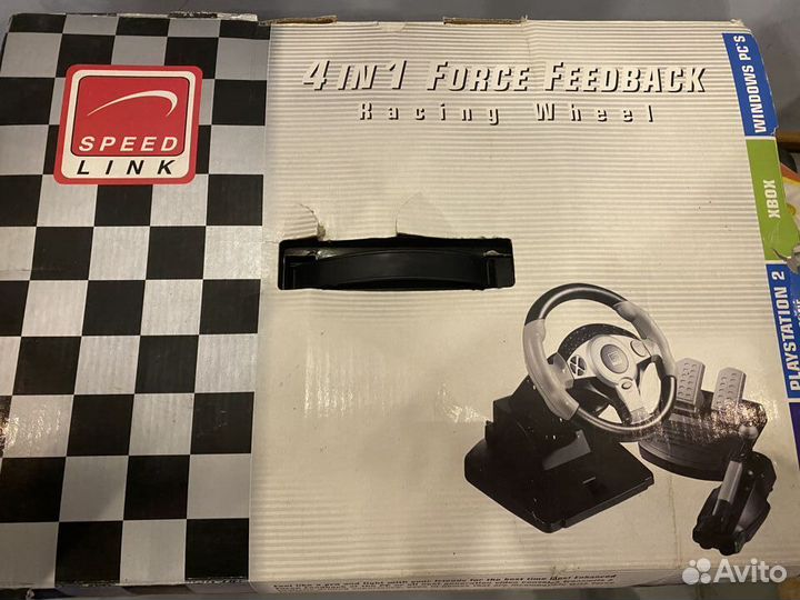 Игровой руль с педалями. ps2 и тд