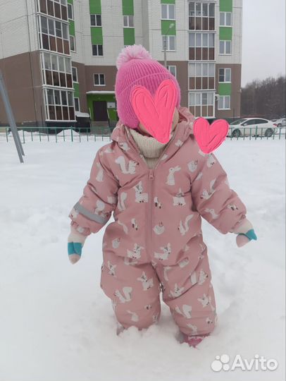 Зимний комбинезон 86 размер на девочку