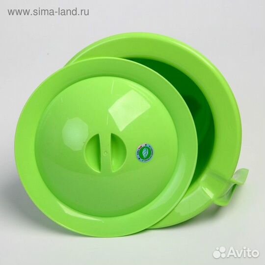 Горшок детский Кроха с крышкой салатовый