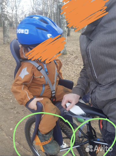 Детское велокресло заднее
