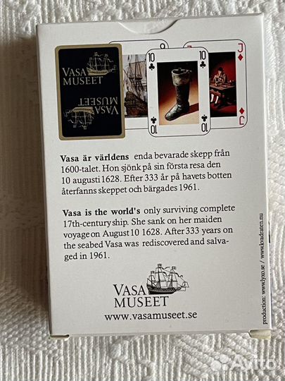 Игральные карты Vasa Museet 52 шт Швеция