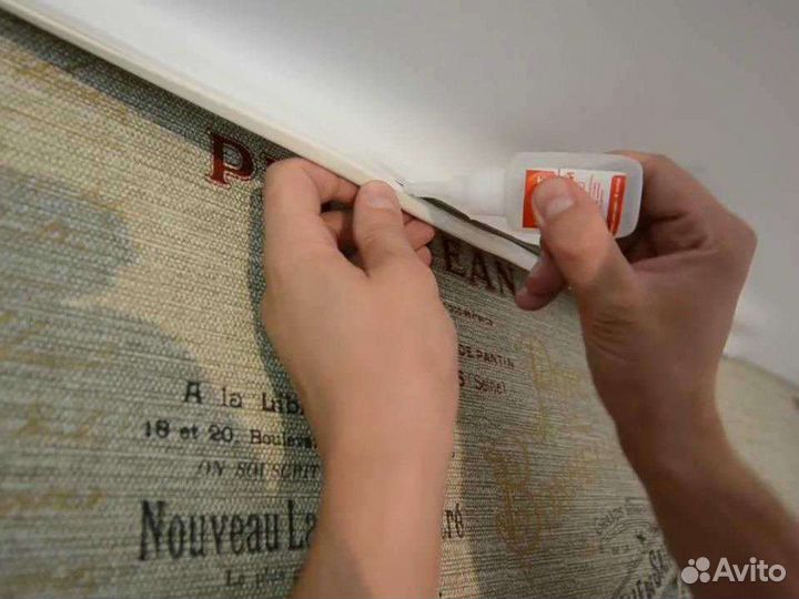 Слив воды и ремонт натяжного потолка,порезы