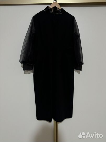 Блестящее черное платье 50-52рр