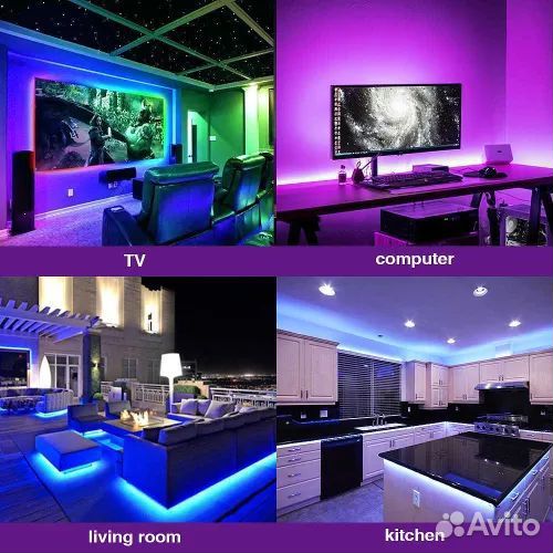 Светодиодная лента rgb 5 метров