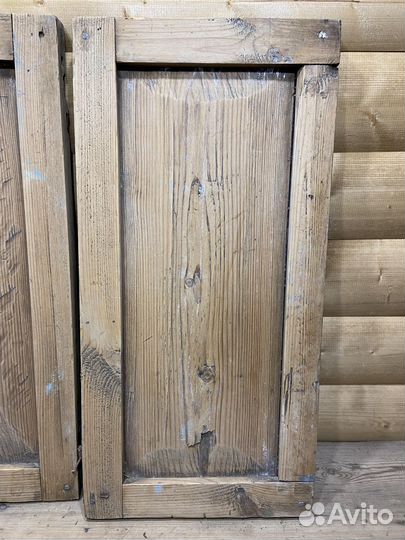 Пара Филенок Ромб Деревянные Резные Голубые