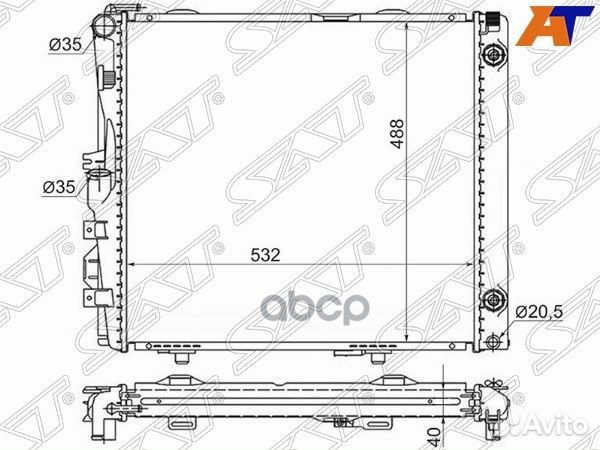 Радиатор Mercedes-Benz E-Class 84-95 MB0001 Sat