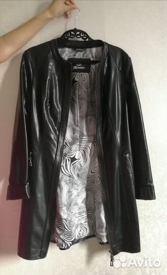Плащ кожаный