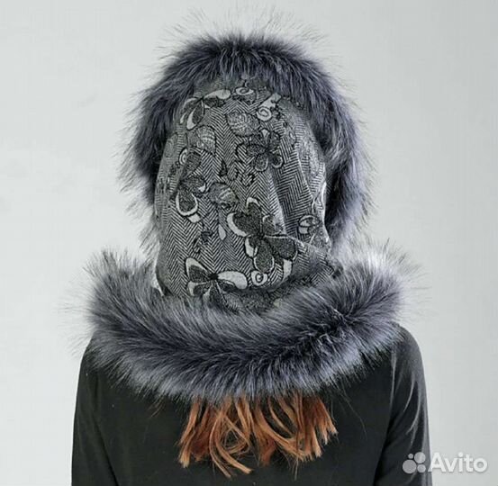 Шапка капор женская