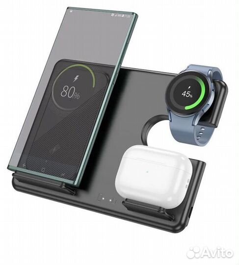 Беспроводная зарядка 3 в 1 Hoco CQ2