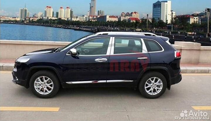 Хром-Накладки на стойки Cherokee 5 (KL) (Дорест.)