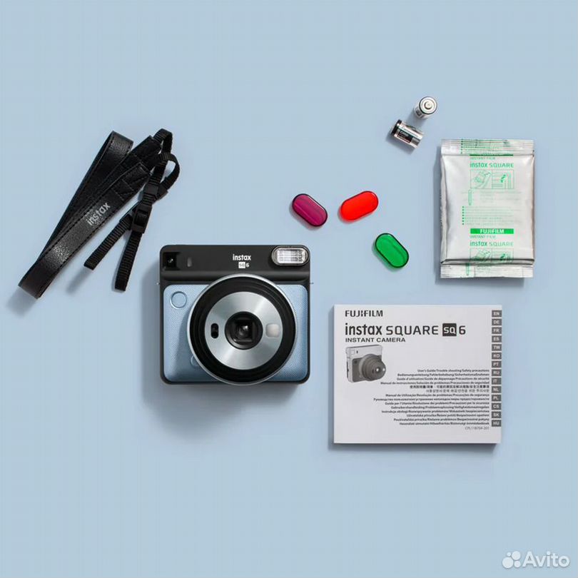 Новый Instax SQ 6 голубой aqua blue