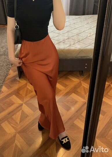 Юбка шелковая длинная