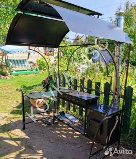 Мангал с крышей