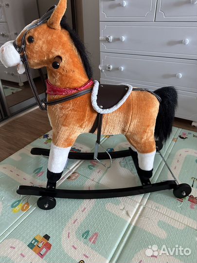 Лошадка качалка с колесами