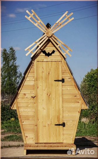 Дачный туалет с декором PDN