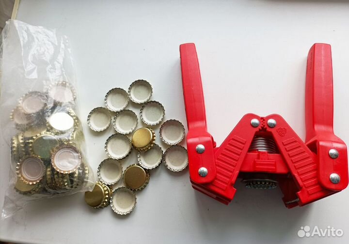 Укупорка кронен-пробкой и 100 пробок