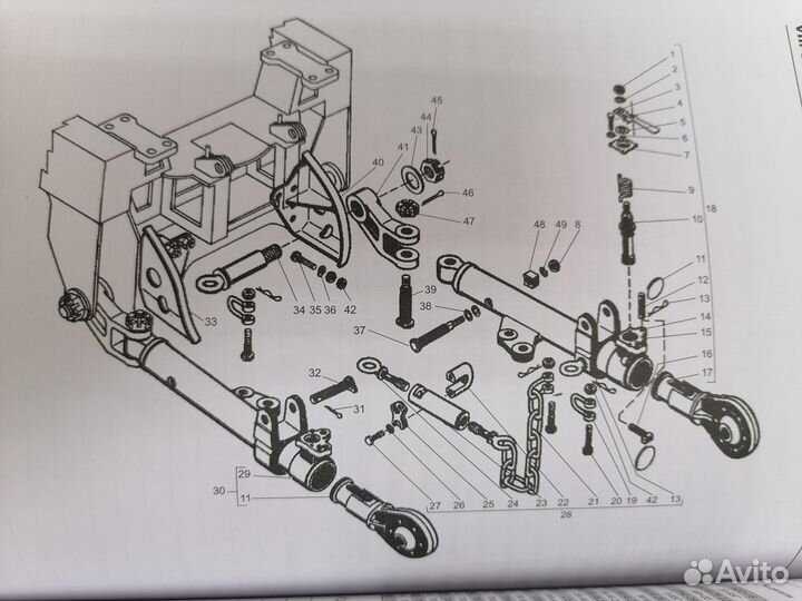 Механизм навески Кировец запчасти на навеску К700