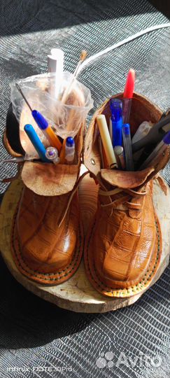 Декоративные ботиночки карандашницы