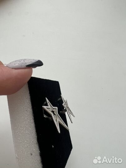 Сережки серебро
