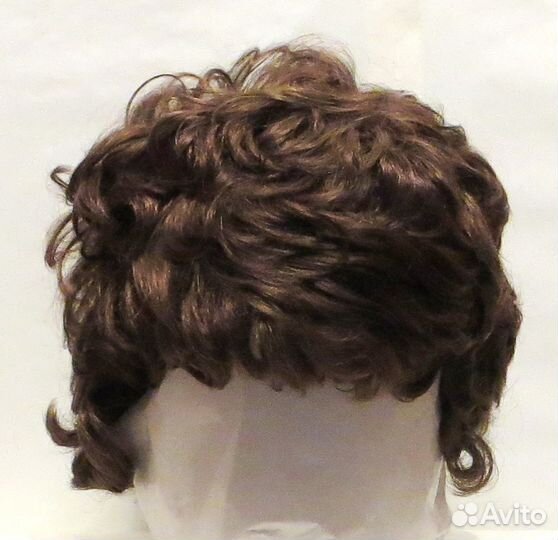 Короткий парик из натуральных волос ручной работы
