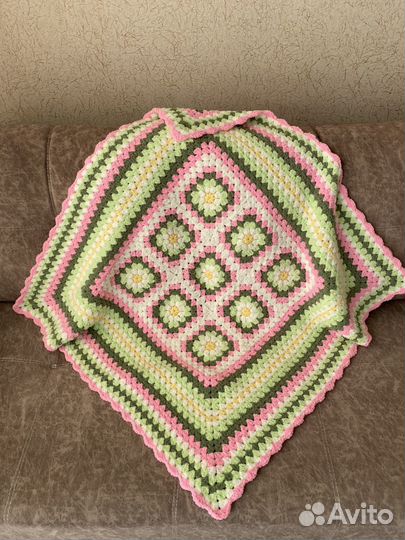 Плед детский вязаный ручная работа