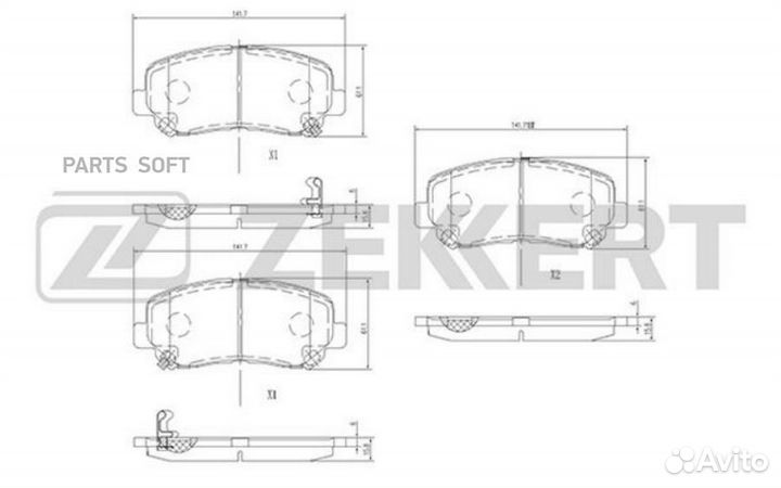 Колодки торм. диск. передн. Mazda CX-5 I-II 11