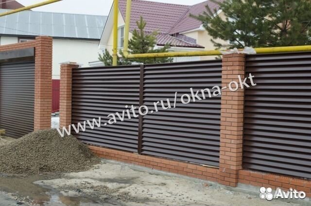 Забор жалюзи металлический