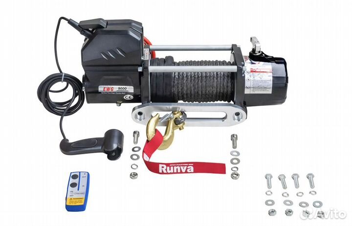Лебедка электрическая Runva Magnum 9000 синтетика