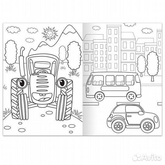 Раскраска - «Синий трактор»