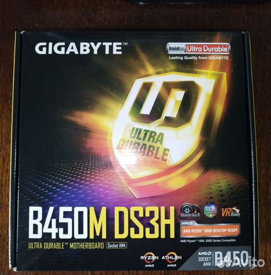 Комплект gigabyte B450M DS3H + ryzen 7 2700