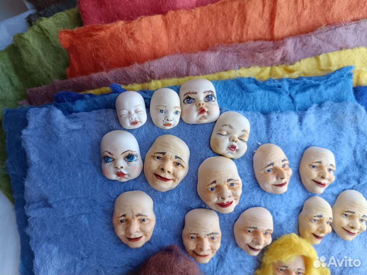 Личики для ватных игрушек