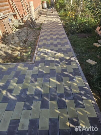 Укладка тротуарной плитки брусчатки под ключ