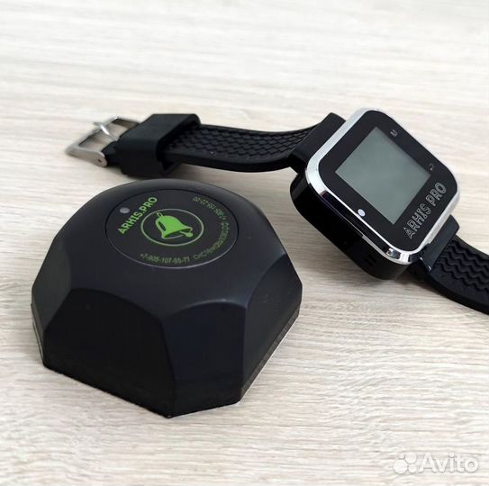 Кнопка вызова официанта модель Бургер с часами