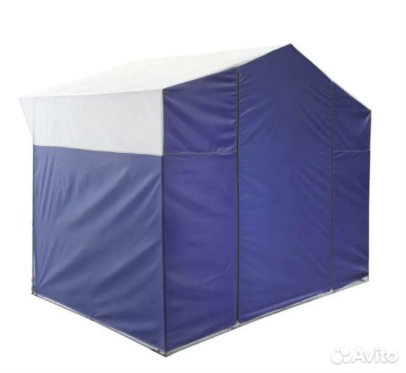 Торговая палатка 2х2м, 3х2м,2.5х2 м бело-синяя