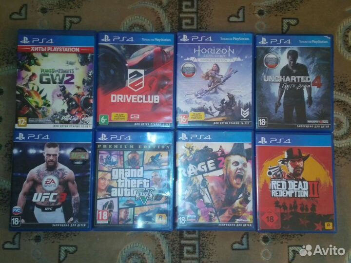 Диски игр для PS4