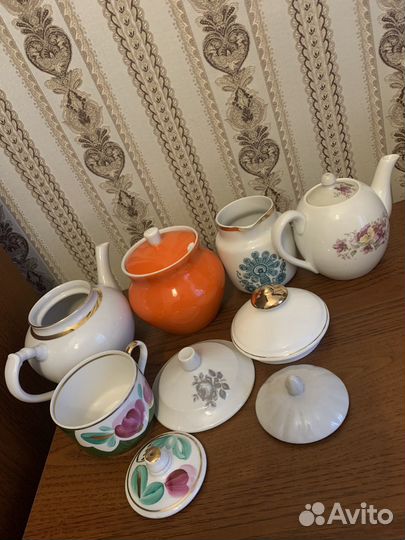 Чайники, сахарницы, сливочник, чашка, крышки СССР