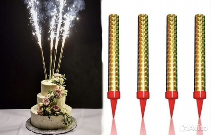 Фейерверк фонтан свечи для торта