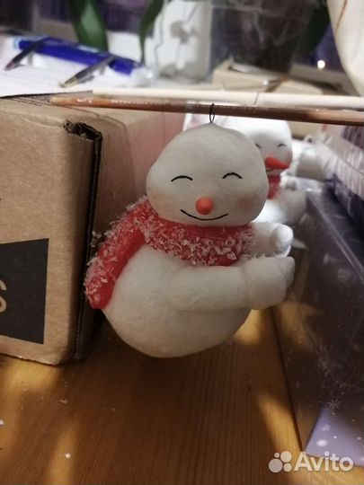 Елочная игрушка из ваты 