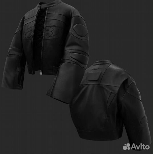 Кожаный Бомбер Vintage Balenciaga Opium type y2k