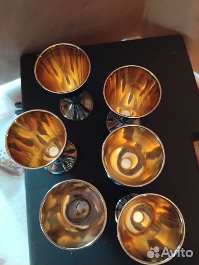 Рюмки СССР серебряные 6 шт