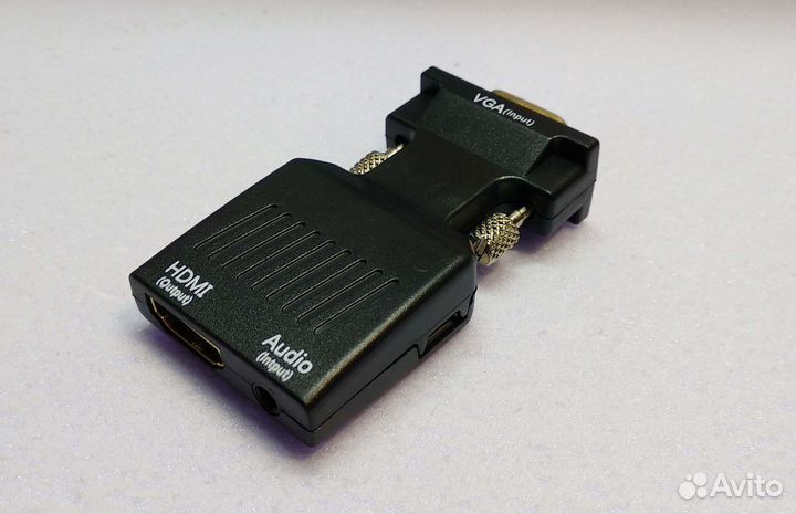 VGA на hdmi адаптер переходник с аудио входом AUX
