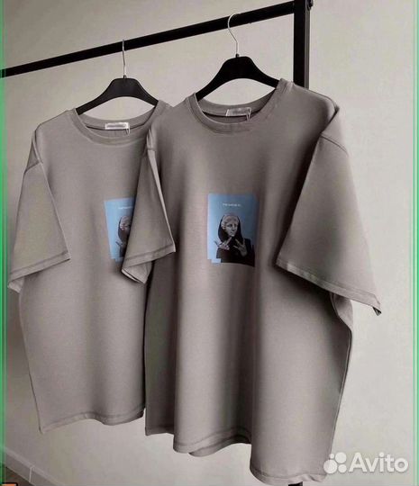 Костюм с велосипедками и футболка оверсаиз