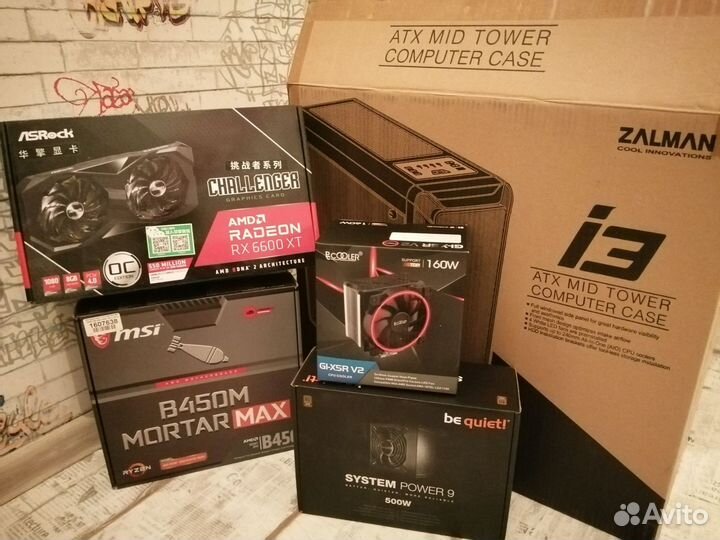 Игровой компьютер Ryzen 5 5500/Radeon RX 6600 XT