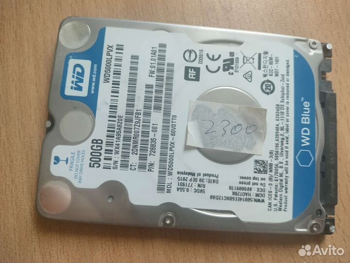 Внутренний жесткий диск HDD 2.5 500 гб