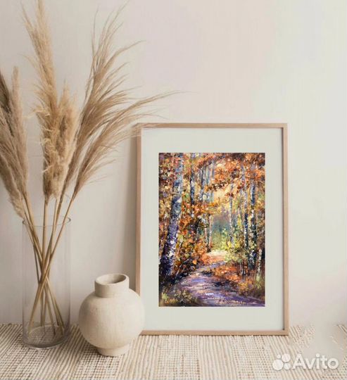 Картина Осень, пейзаж маслом