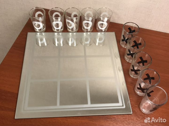 Новая игра крестики нолики для компании/стаканы