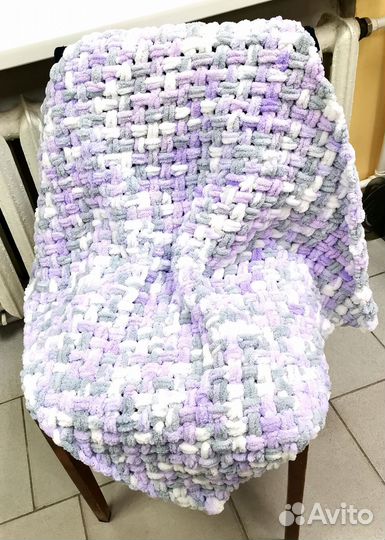 Плед детский вязаный ручная работа